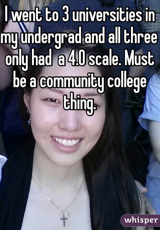 I went to 3 universities in my undergrad and all three only had  a 4.0 scale. Must be a community college thing. 