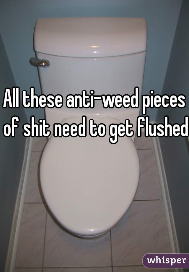 All these anti-weed pieces of shit need to get flushed  