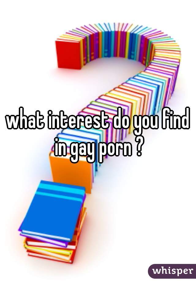 what interest do you find in gay porn ?