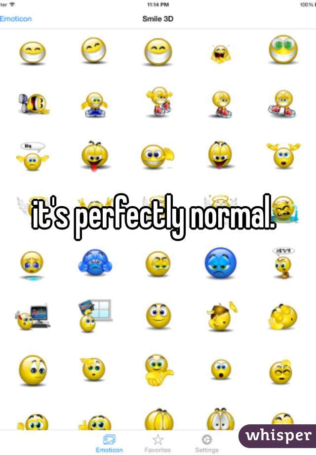 it's perfectly normal. 