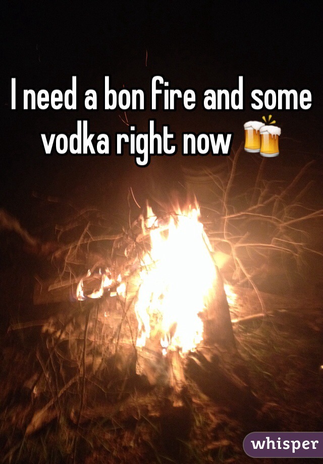 I need a bon fire and some vodka right now 🍻
