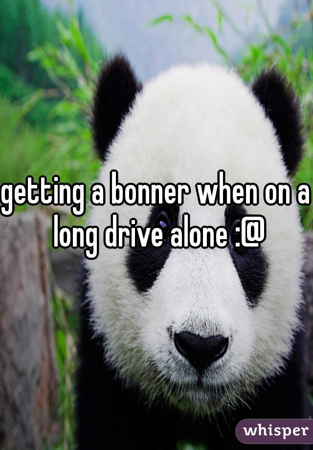 getting a bonner when on a long drive alone :@