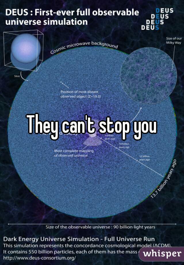 They can't stop you