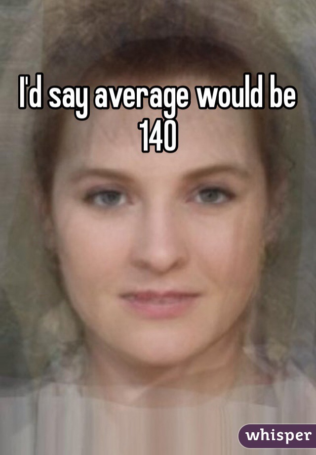 I'd say average would be 140