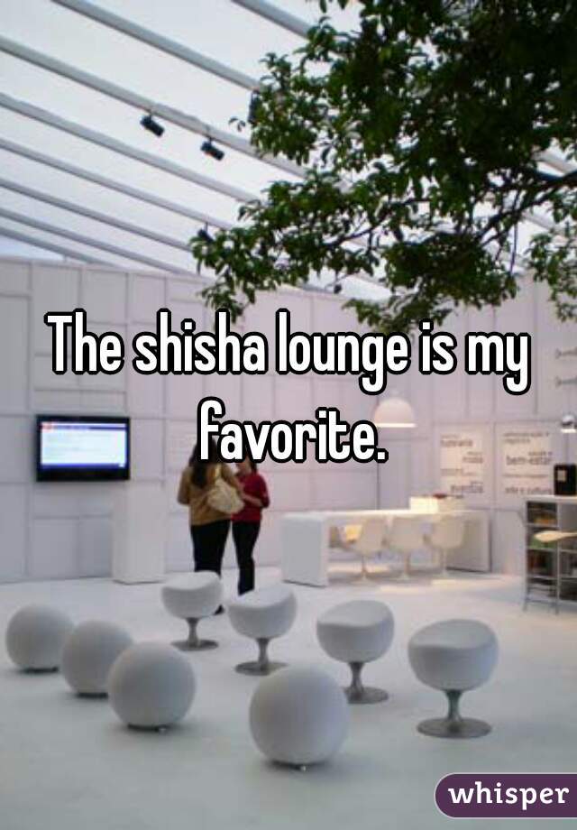The shisha lounge is my favorite.