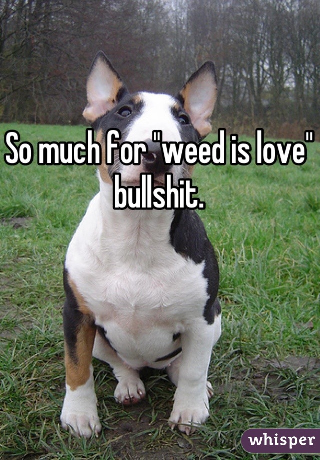 So much for "weed is love" bullshit.