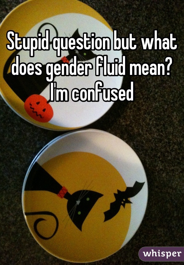 Stupid question but what does gender fluid mean? I'm confused