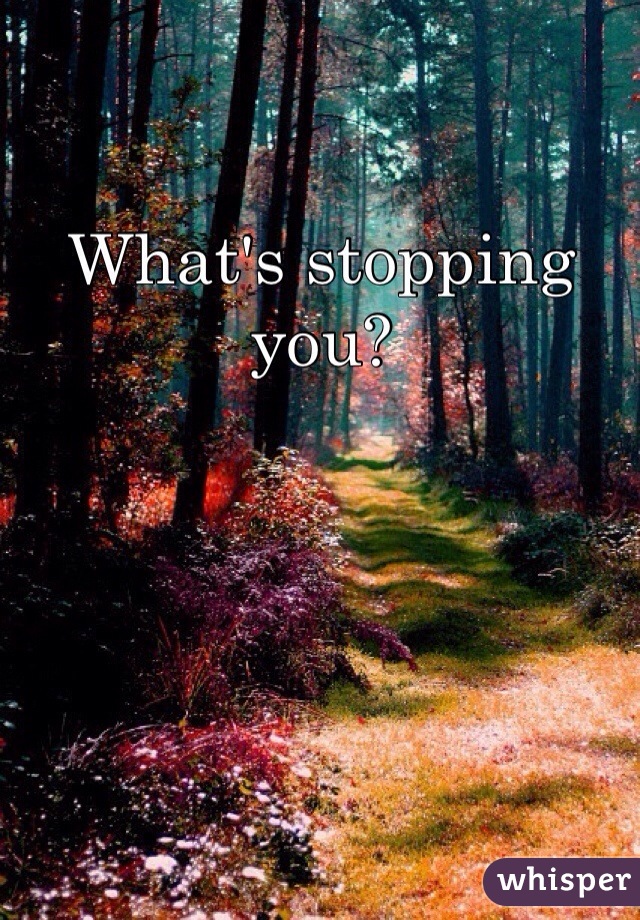 What's stopping you?