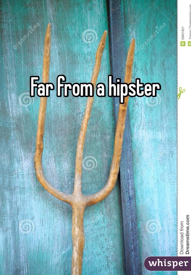 Far from a hipster
