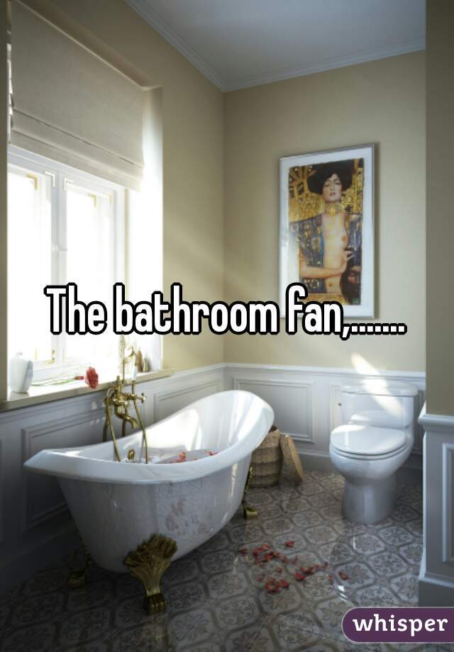 The bathroom fan,.......