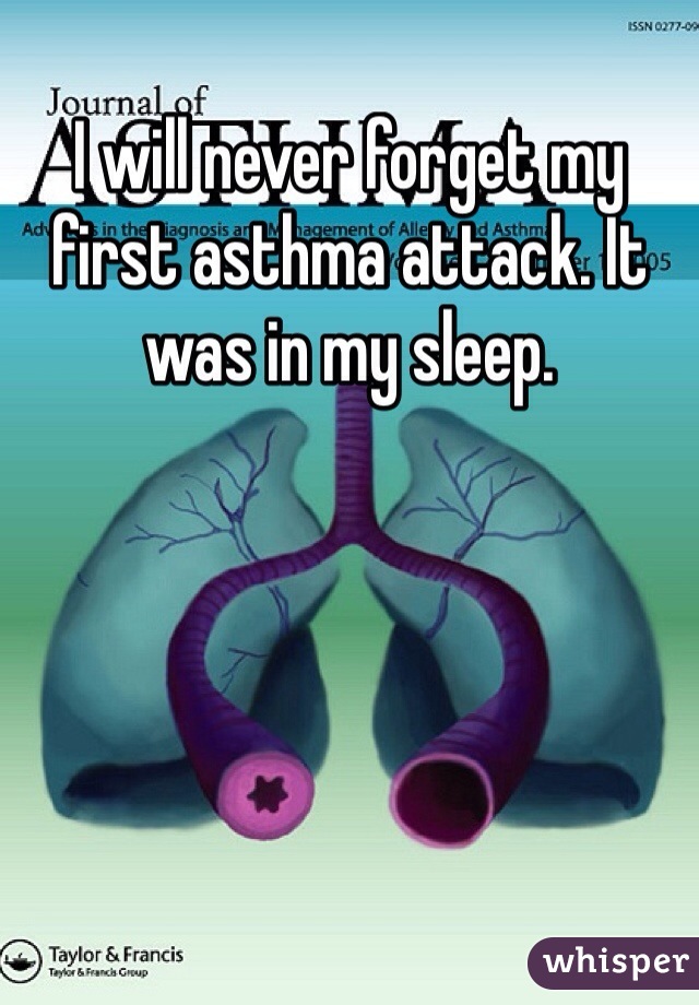 I will never forget my first asthma attack. It was in my sleep. 
