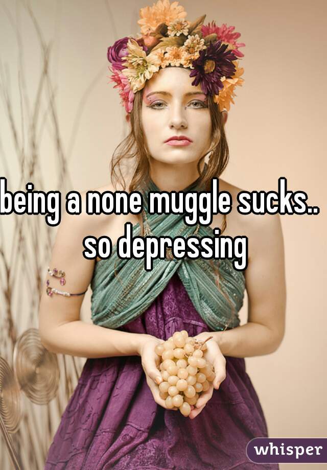 being a none muggle sucks..  so depressing