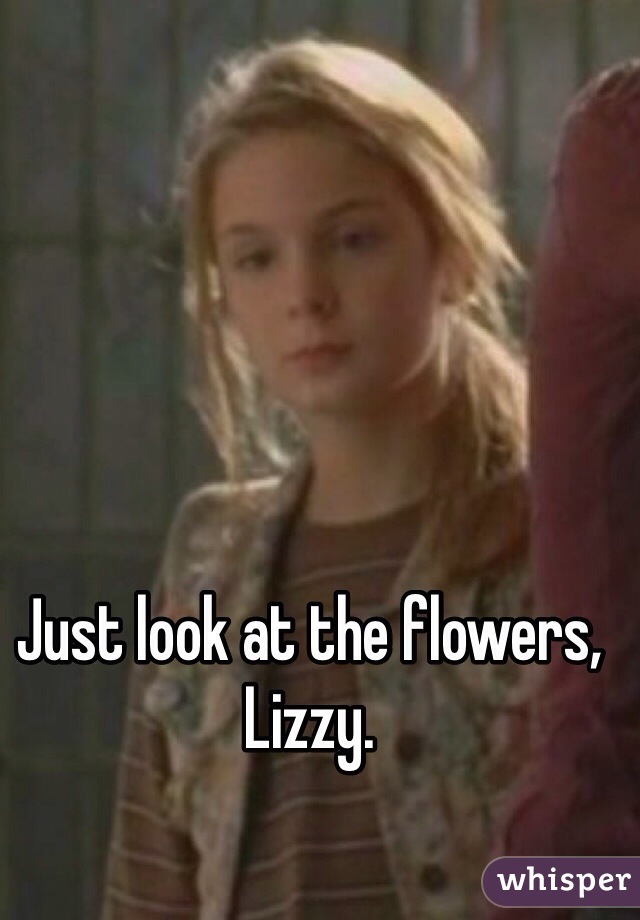Just look at the flowers, Lizzy. 