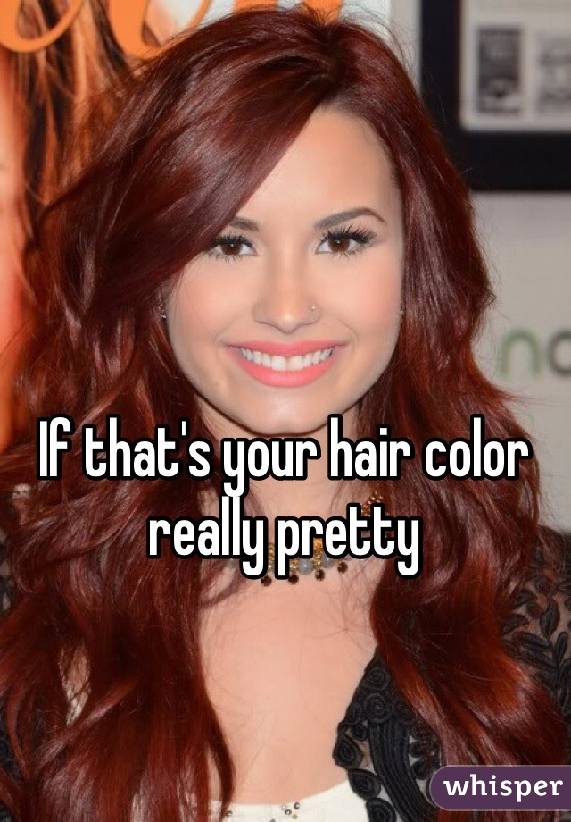 If that's your hair color really pretty