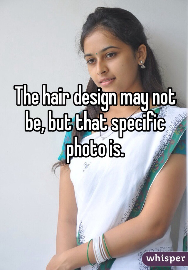 The hair design may not be, but that specific photo is.
