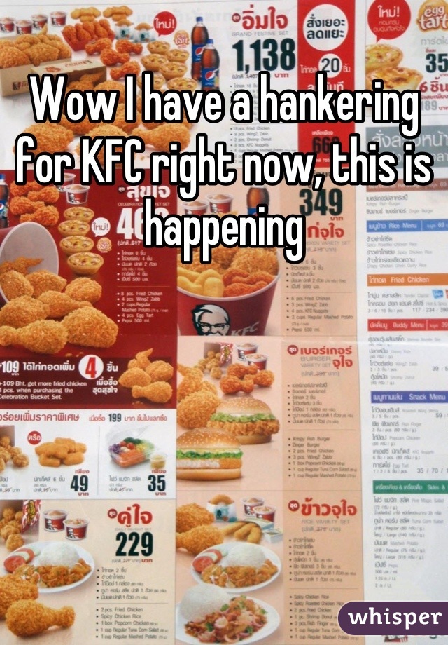 Wow I have a hankering for KFC right now, this is happening