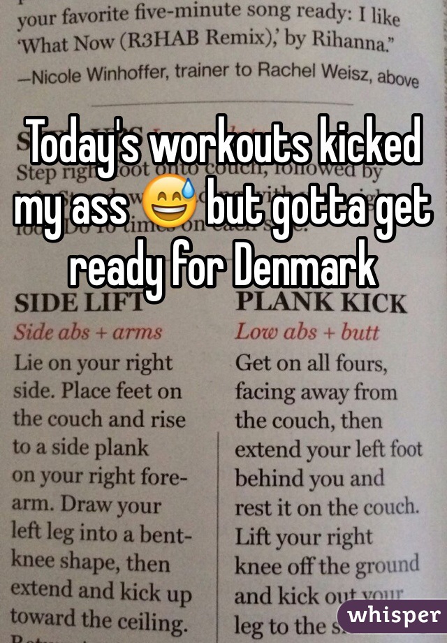 Today's workouts kicked my ass 😅 but gotta get ready for Denmark 