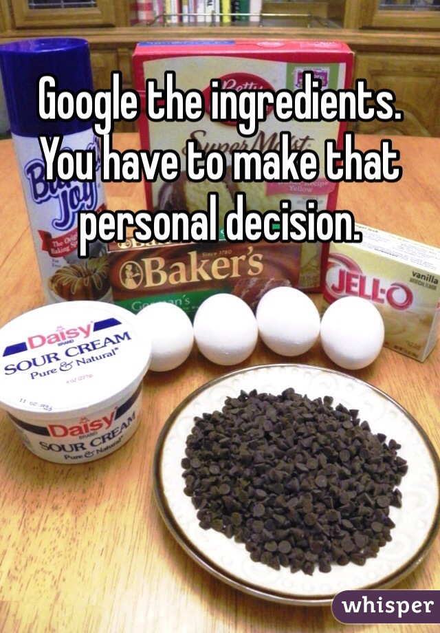 Google the ingredients. You have to make that personal decision. 