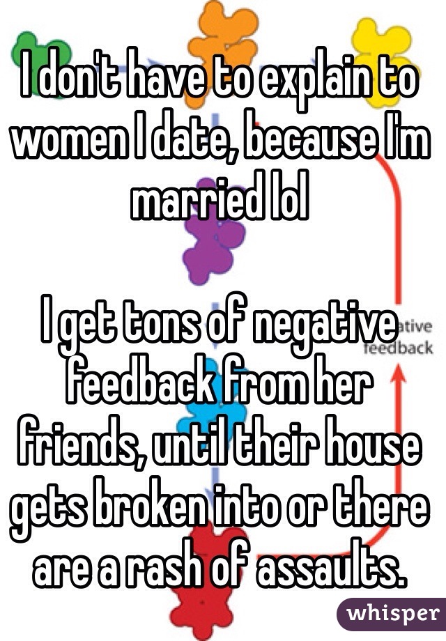 I don't have to explain to women I date, because I'm married lol

I get tons of negative feedback from her friends, until their house gets broken into or there are a rash of assaults. 