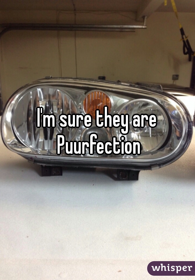 I'm sure they are Puurfection