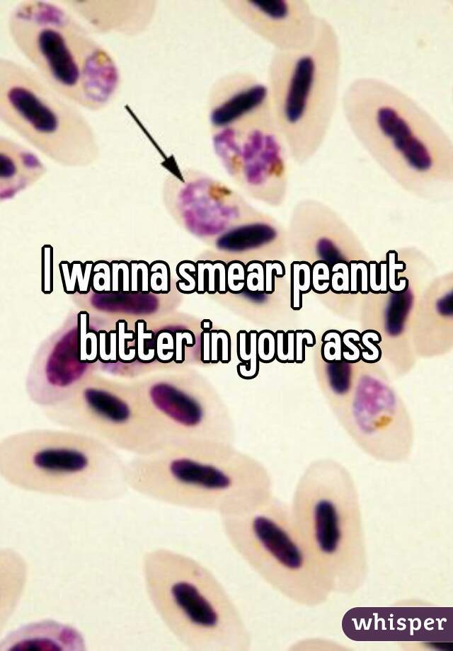 I wanna smear peanut butter in your ass
