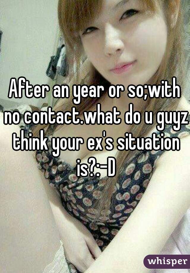 After an year or so;with no contact.what do u guyz think your ex's situation is?:-D