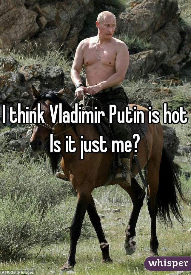I think Vladimir Putin is hot

Is it just me?