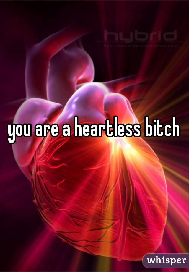 you are a heartless bitch