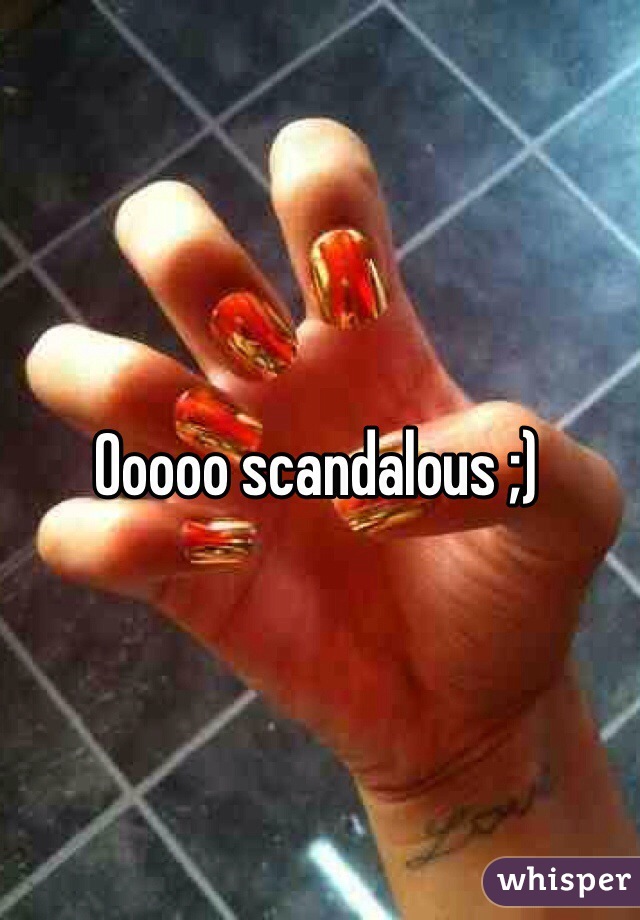Ooooo scandalous ;) 