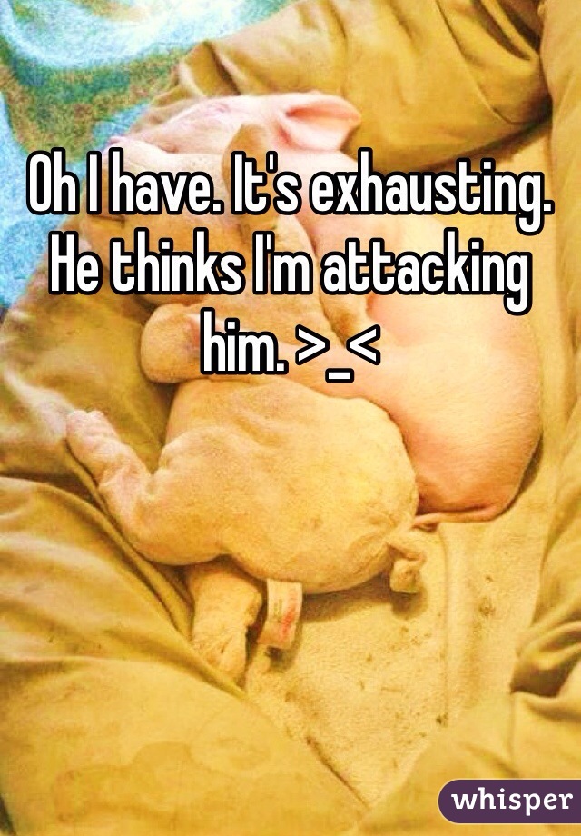 Oh I have. It's exhausting. He thinks I'm attacking him. >_<