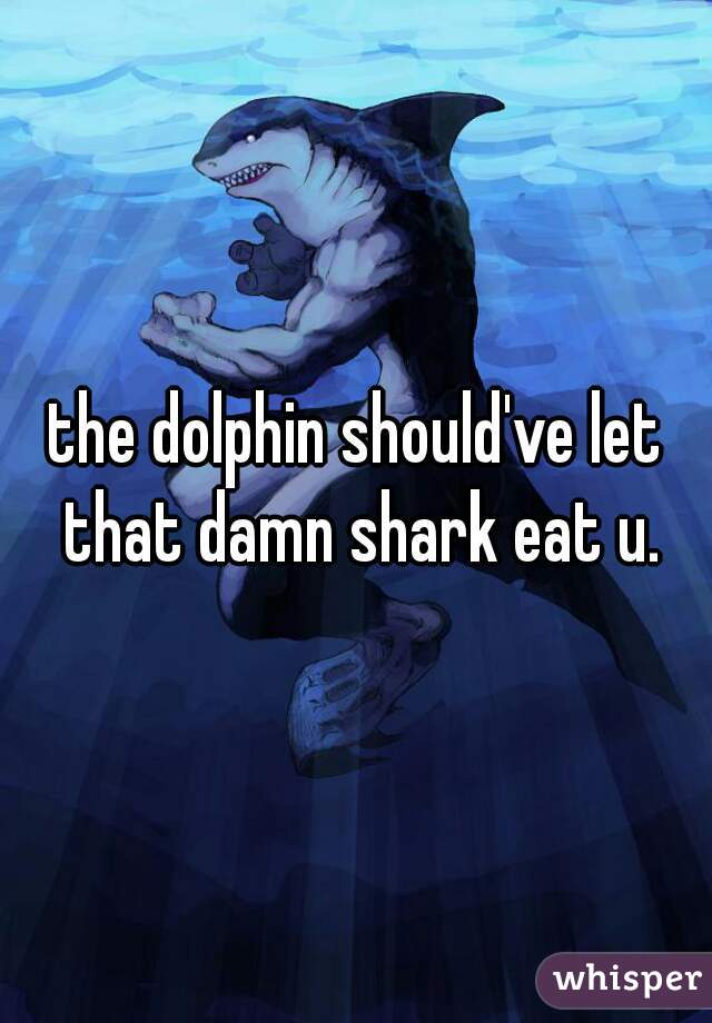 the dolphin should've let that damn shark eat u.