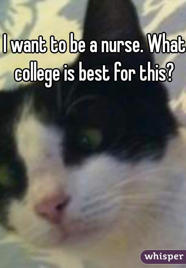 I want to be a nurse. What college is best for this? 