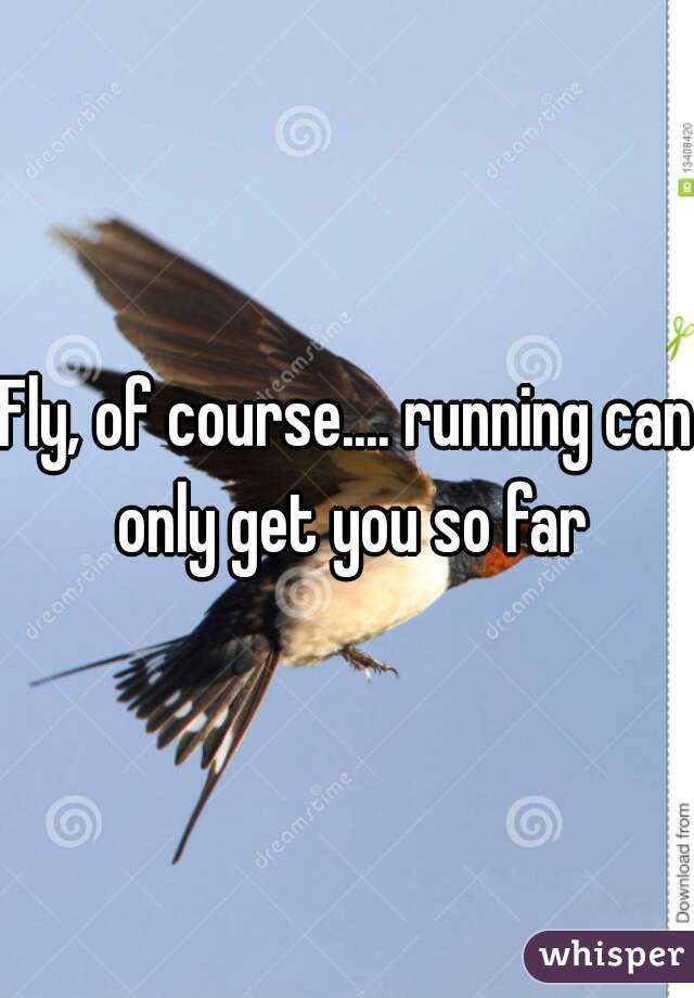 Fly, of course.... running can only get you so far