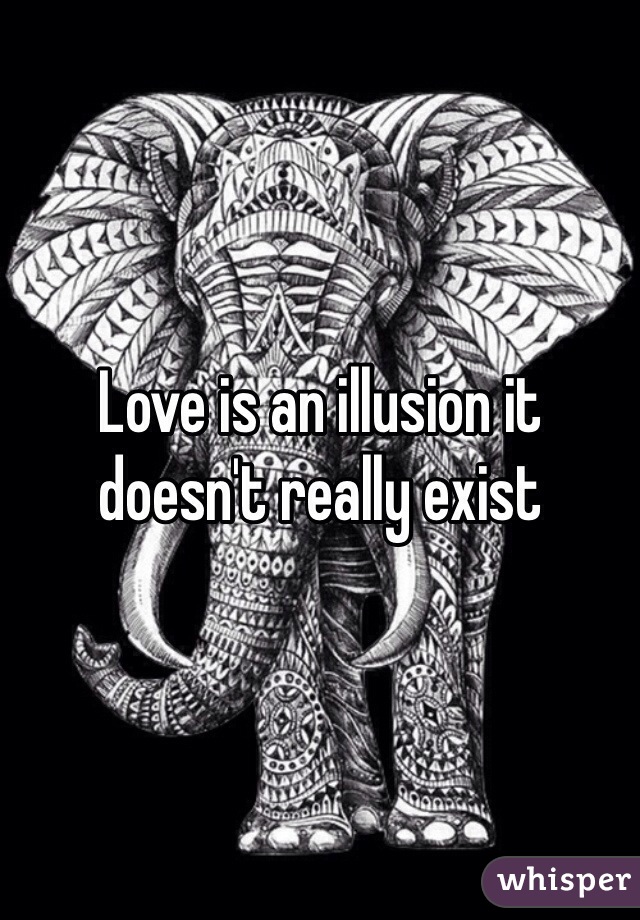 Love is an illusion it doesn't really exist