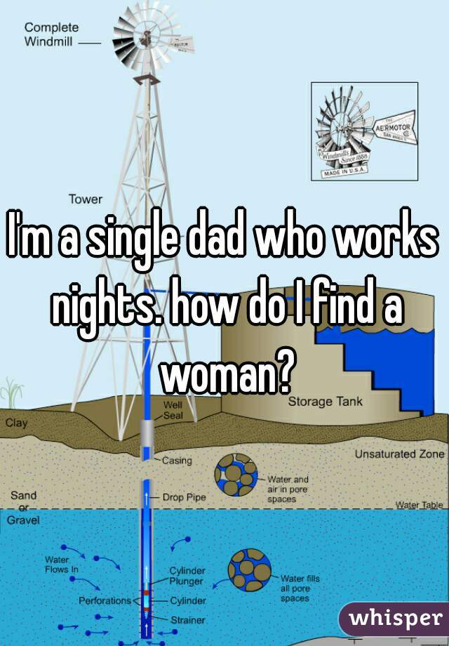 I'm a single dad who works nights. how do I find a woman?