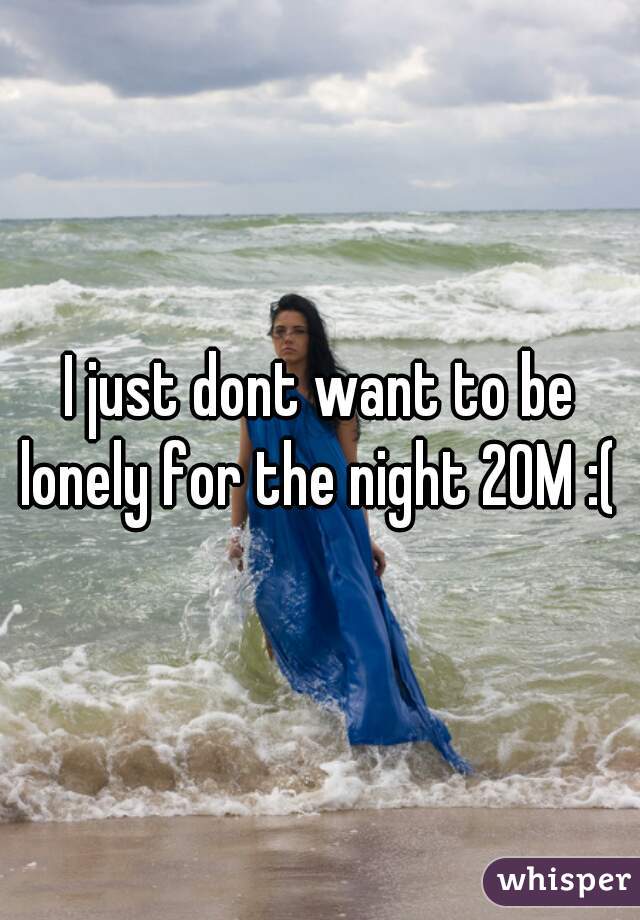 I just dont want to be lonely for the night 20M :( 