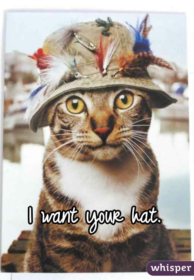 I want your hat. 