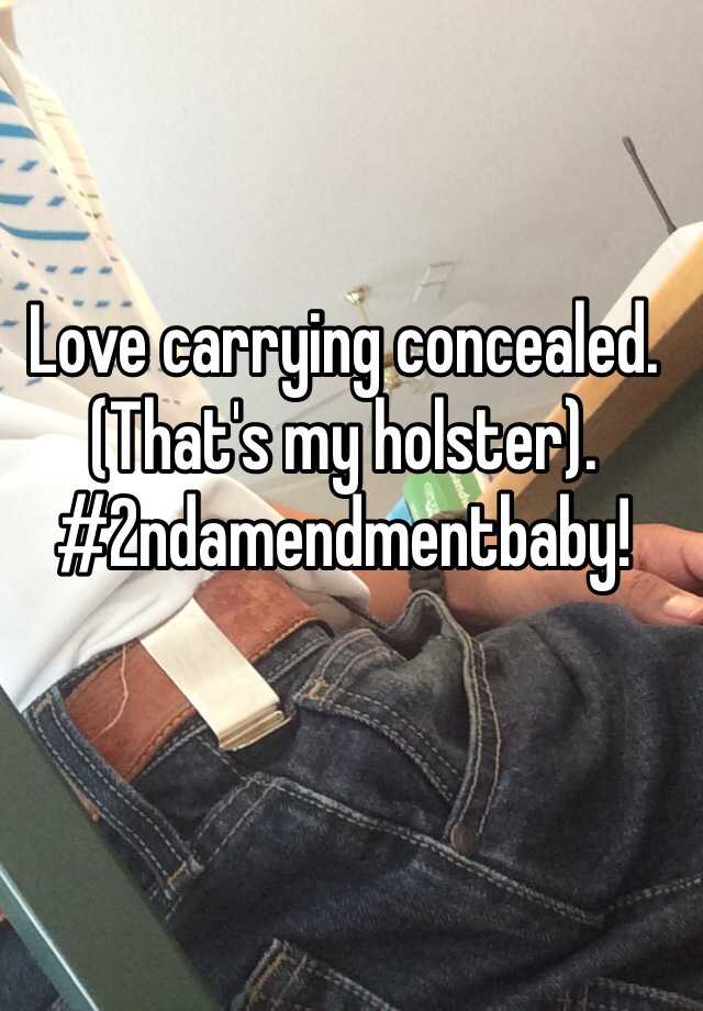 Love carrying concealed.
(That's my holster).
#2ndamendmentbaby!