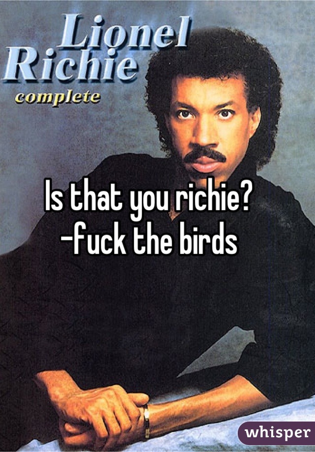 Is that you richie?
-fuck the birds
