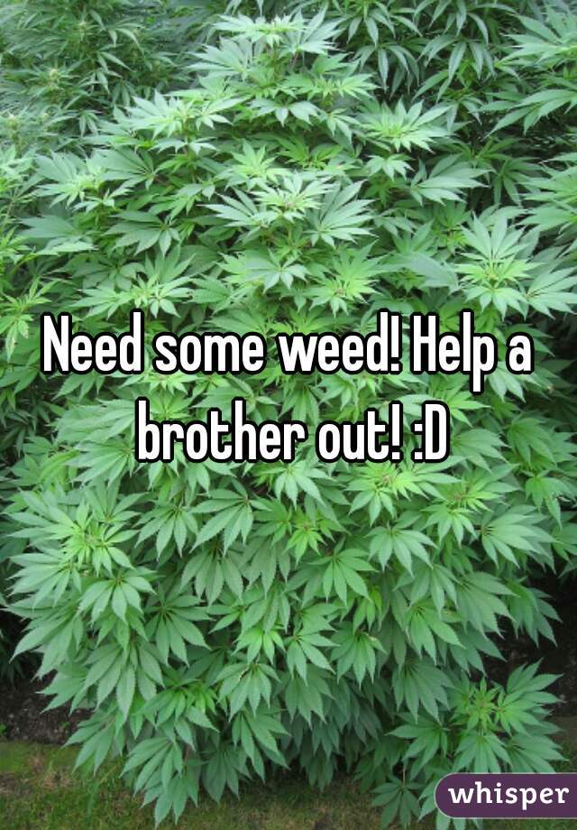 Need some weed! Help a brother out! :D