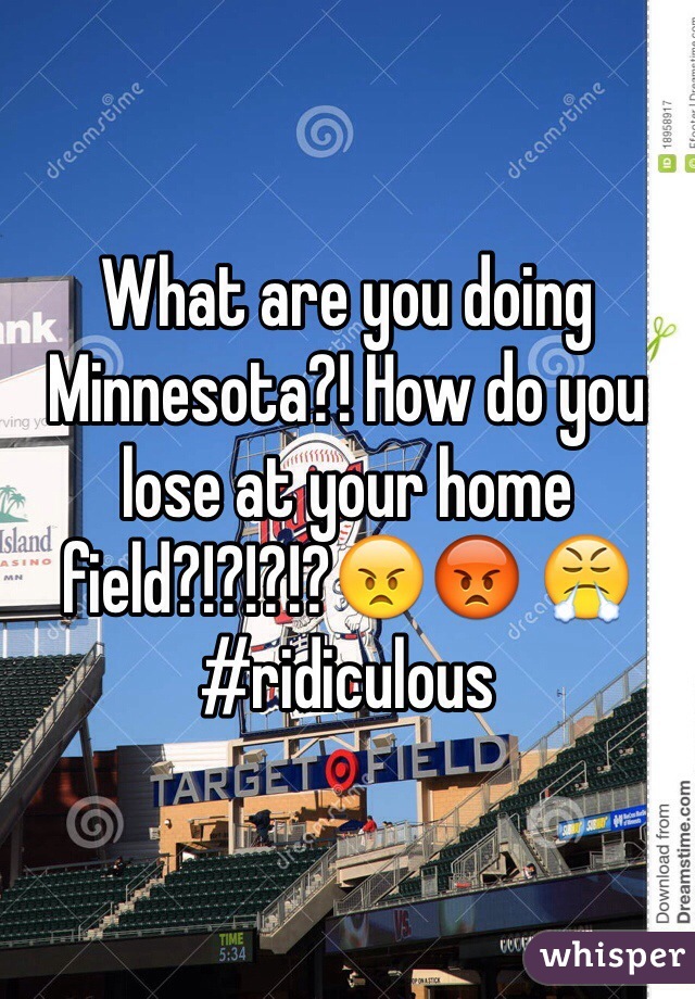 What are you doing Minnesota?! How do you lose at your home field?!?!?!?😠😡 😤#ridiculous 