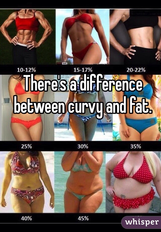 There's a difference between curvy and fat.