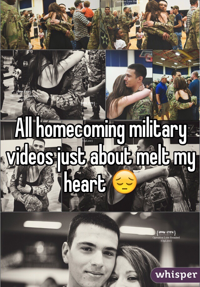 All homecoming military videos just about melt my heart 😔