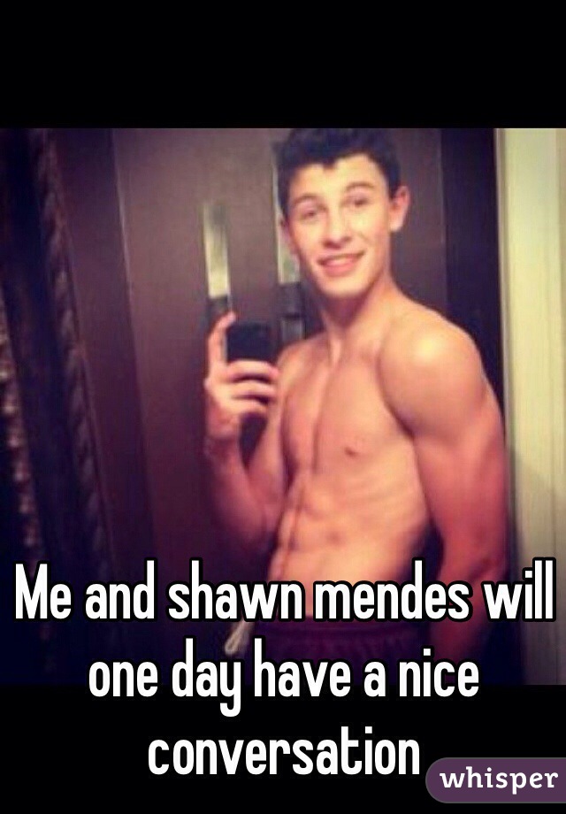 Me and shawn mendes will one day have a nice conversation