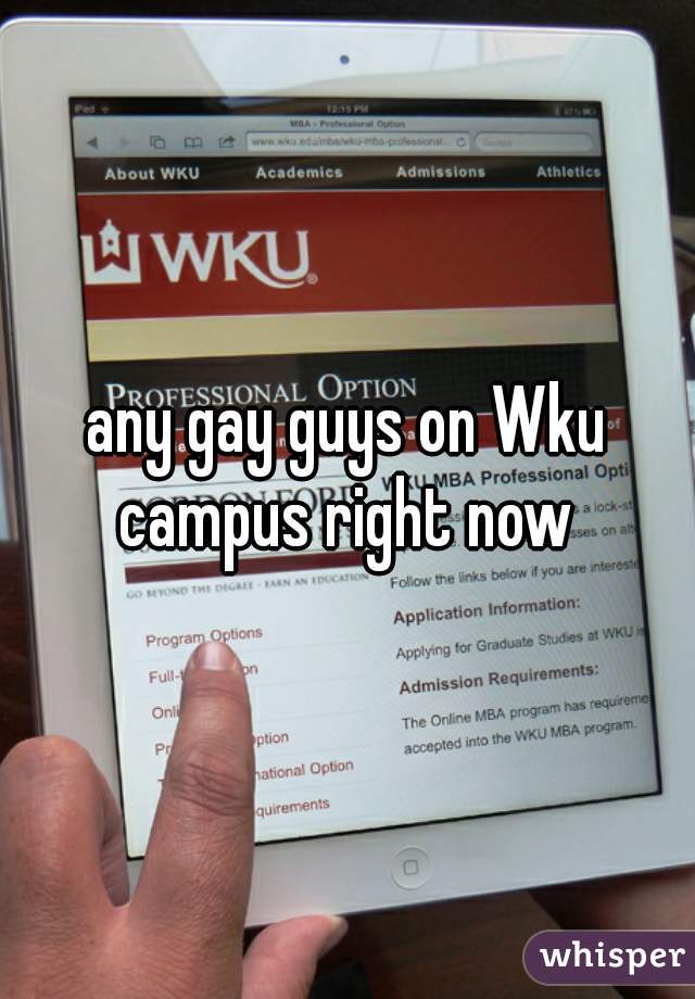 any gay guys on Wku campus right now 