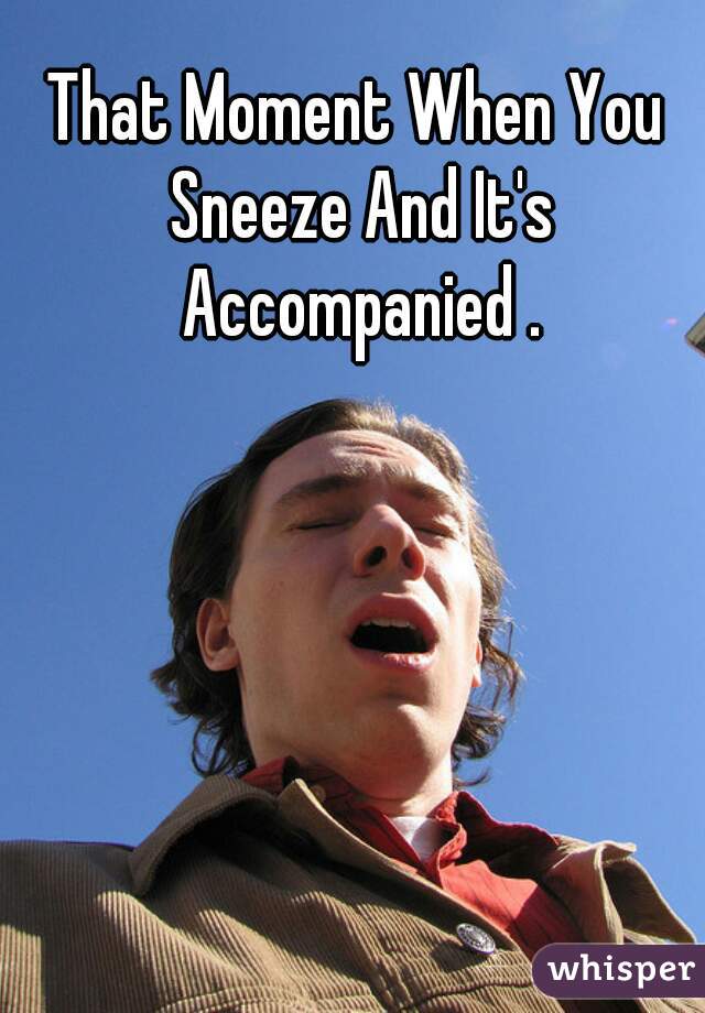 That Moment When You Sneeze And It's Accompanied .