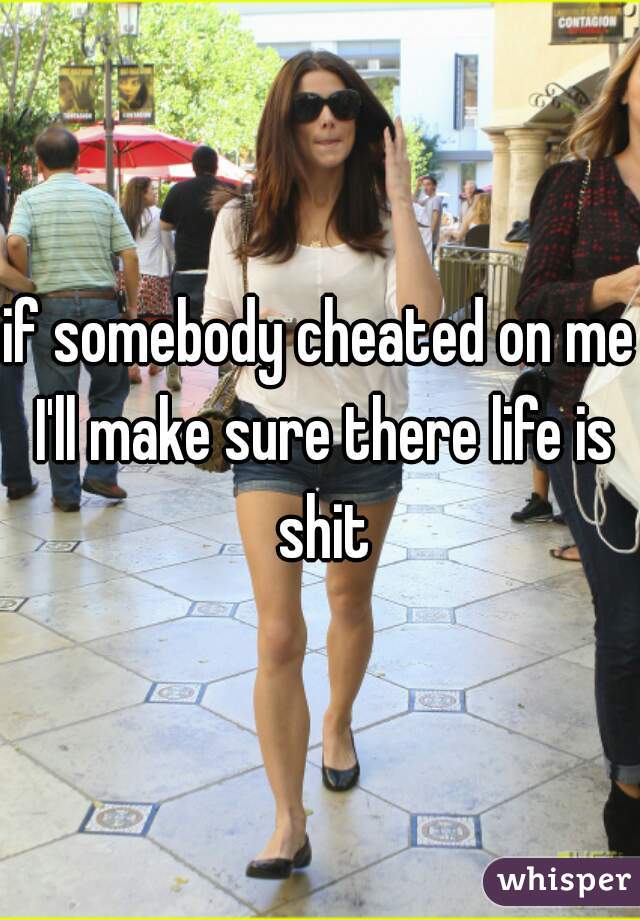 if somebody cheated on me I'll make sure there life is shit