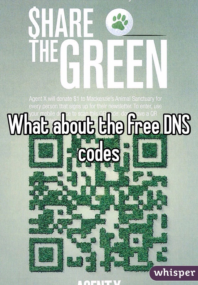 What about the free DNS codes