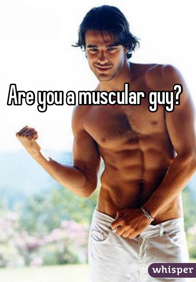 Are you a muscular guy?