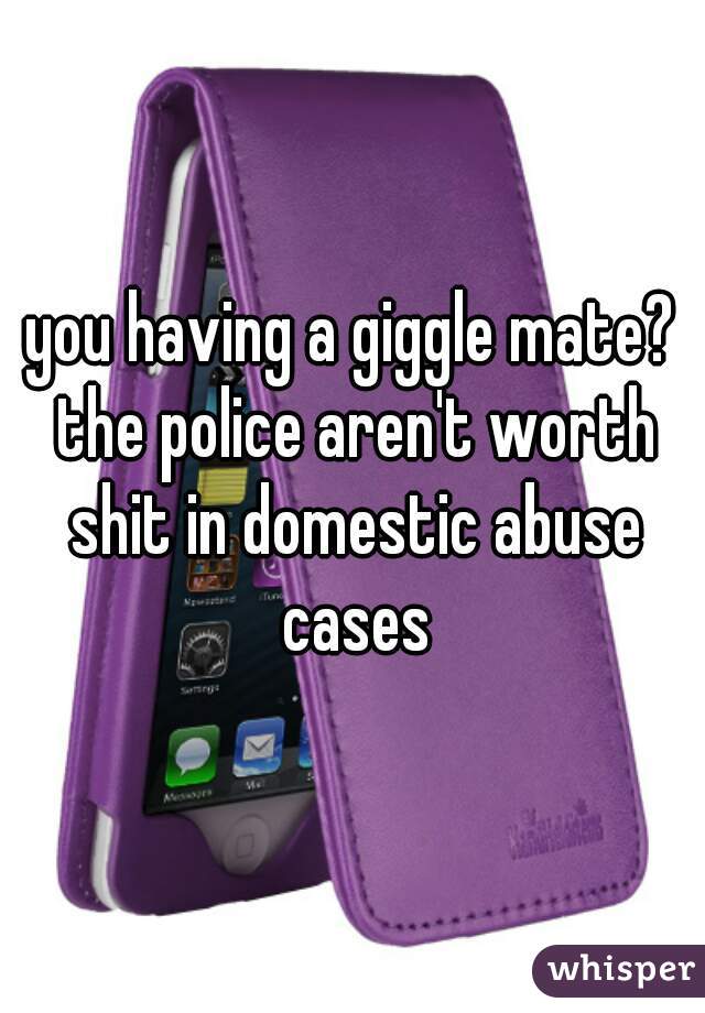 you having a giggle mate? the police aren't worth shit in domestic abuse cases